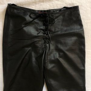 Ralph Lauren Leather Lace Up Pants